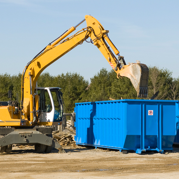 are there any restrictions on where a residential dumpster can be placed in La Paz IN